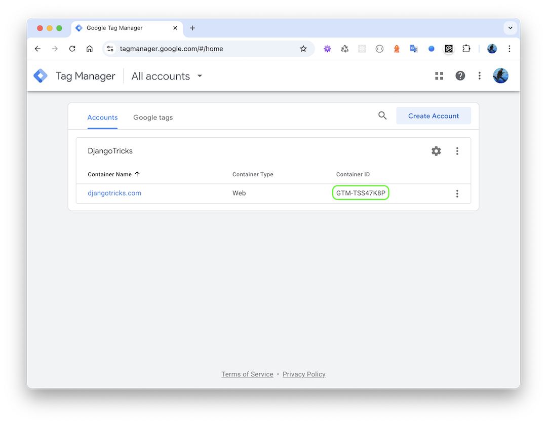 GTM Container ID