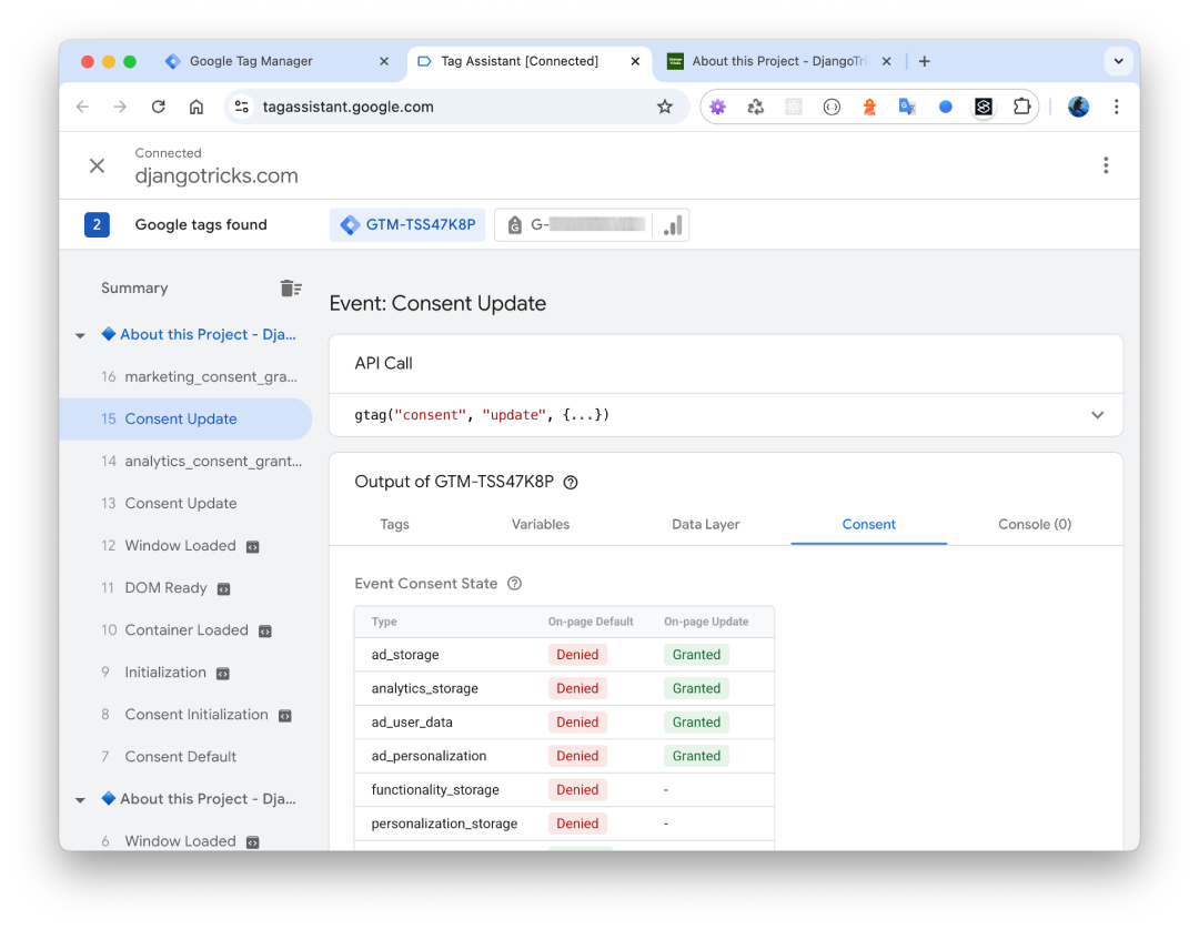 GTM Tag Assistant