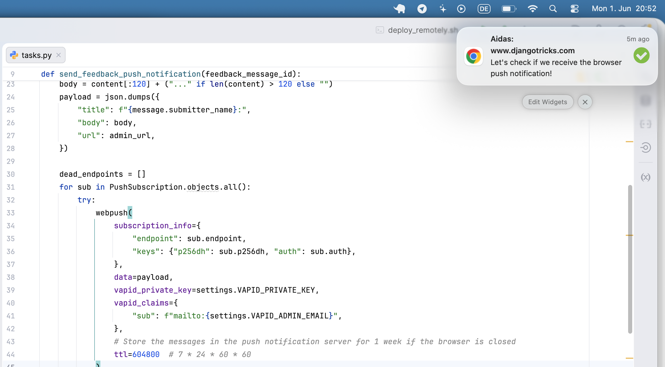 Push Notification Example