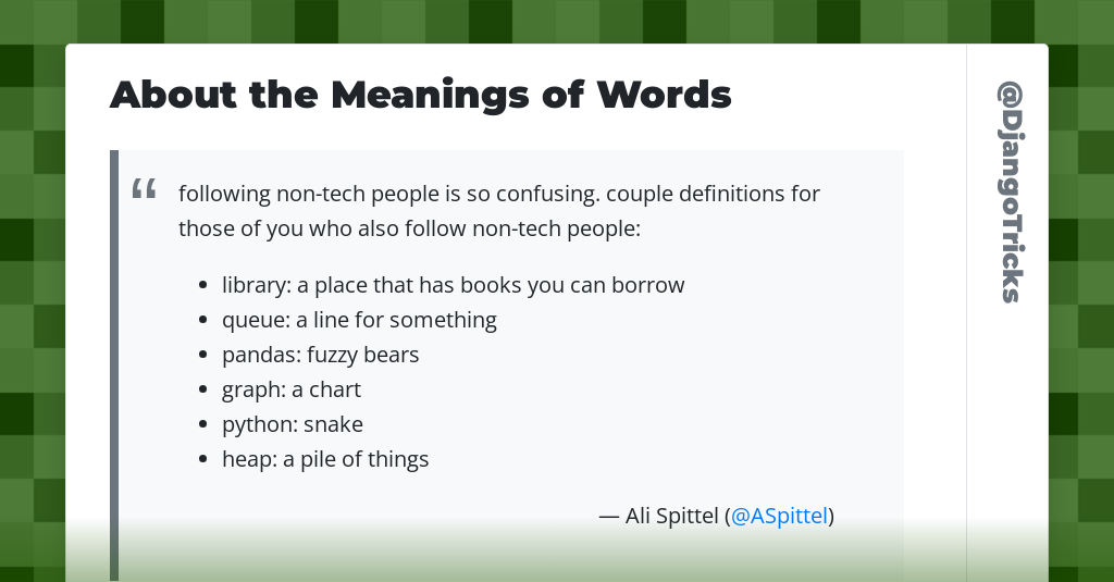 About the Meanings of Words