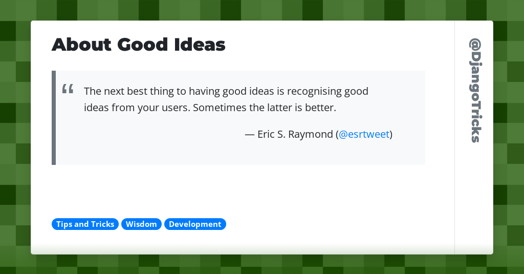 About Good Ideas