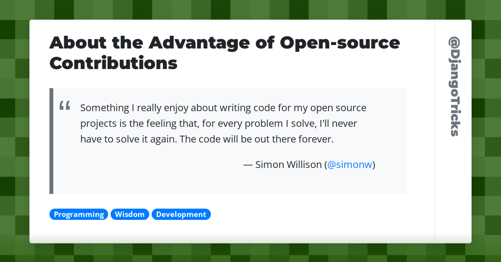 About the Advantage of Open-source Contributions