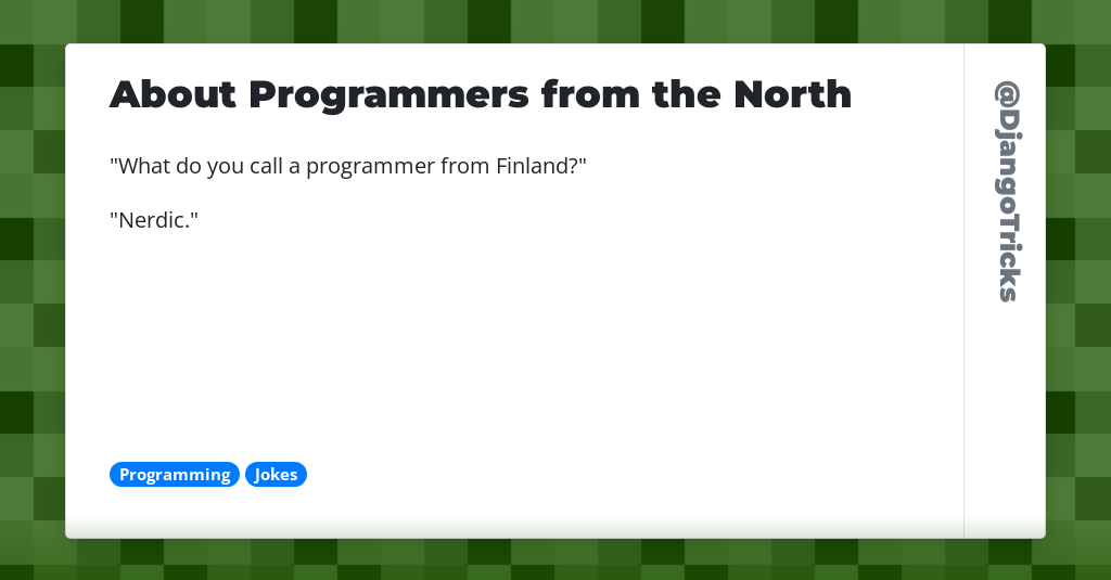 About Programmers from the North