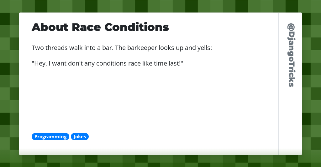 About Race Conditions
