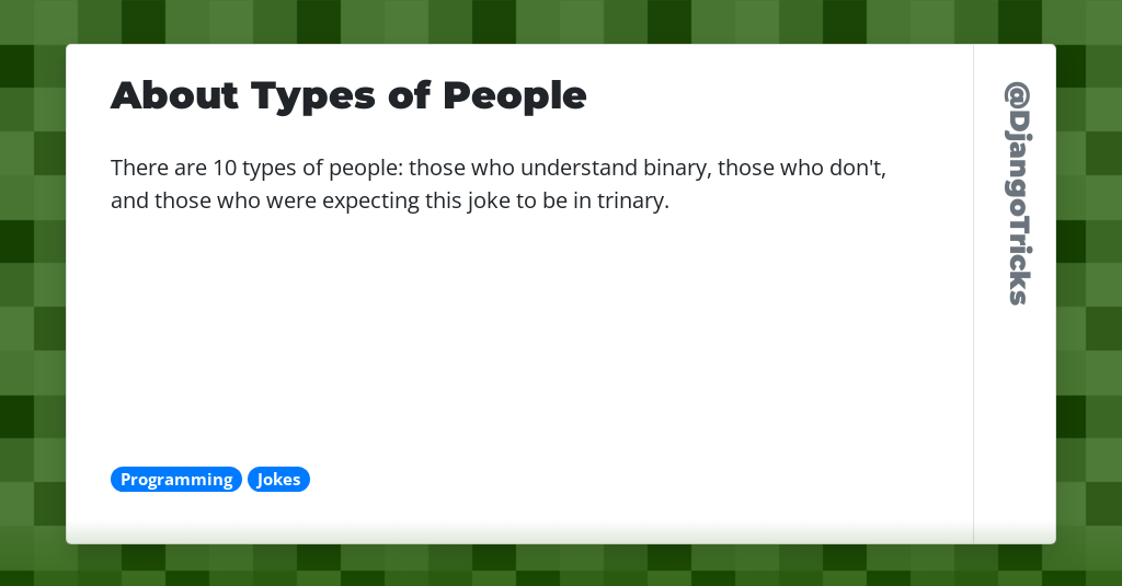 About Types of People