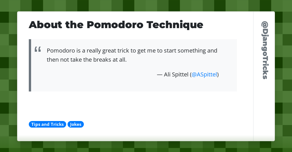 About the Pomodoro Technique