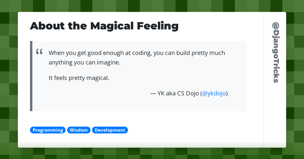 About the Magical Feeling