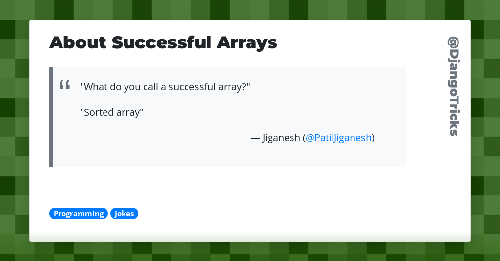 About Successful Arrays