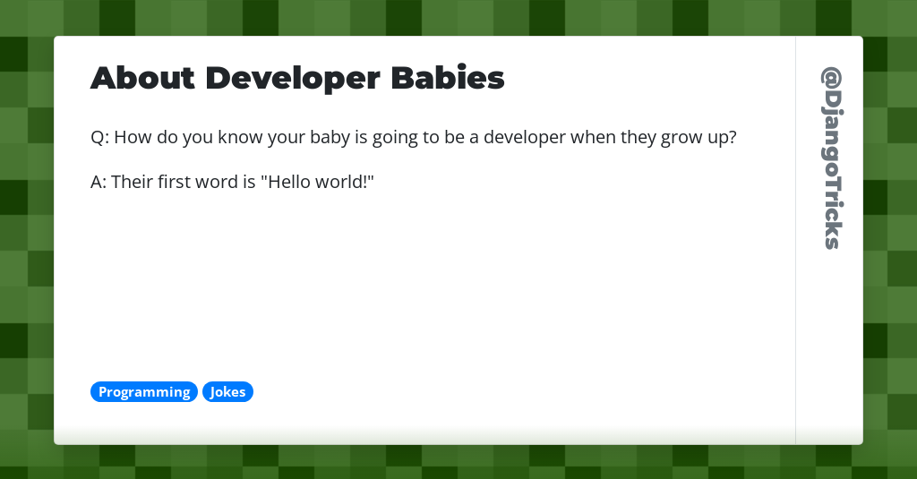 About Developer Babies