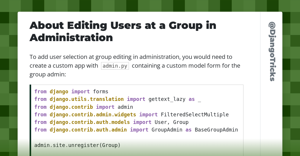 About Editing Users at a Group in Administration