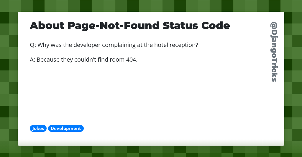 About Page-Not-Found Status Code