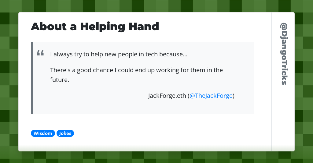 About a Helping Hand