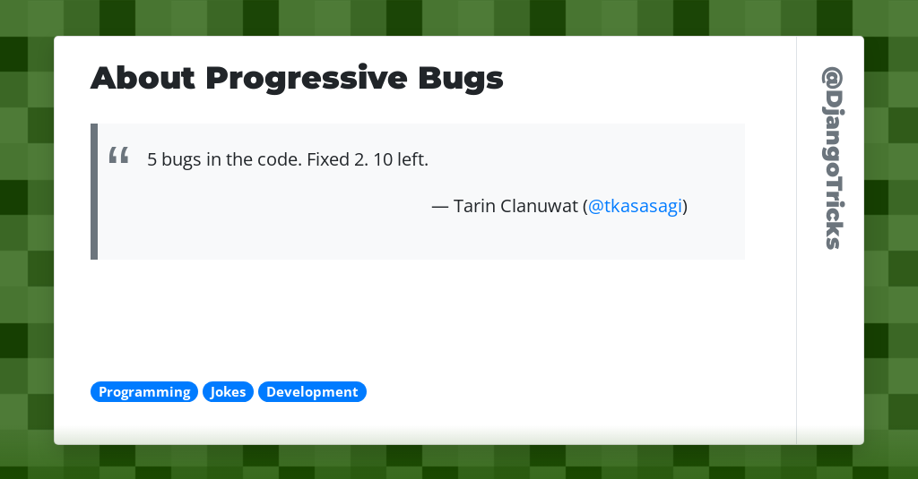 About Progressive Bugs