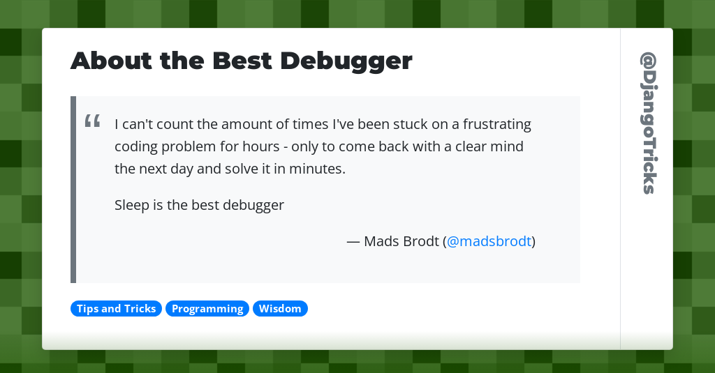 About the Best Debugger