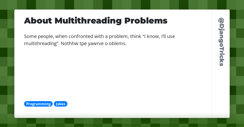 About Multithreading Problems