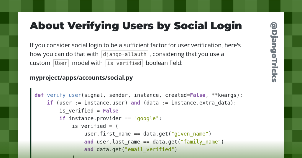 About Verifying Users By Social Login DjangoTricks about-verifying-users-by-social-login-djangotricks