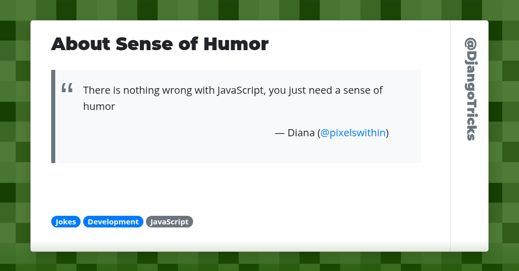 About Sense of Humor