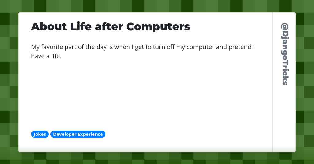 About Life after Computers