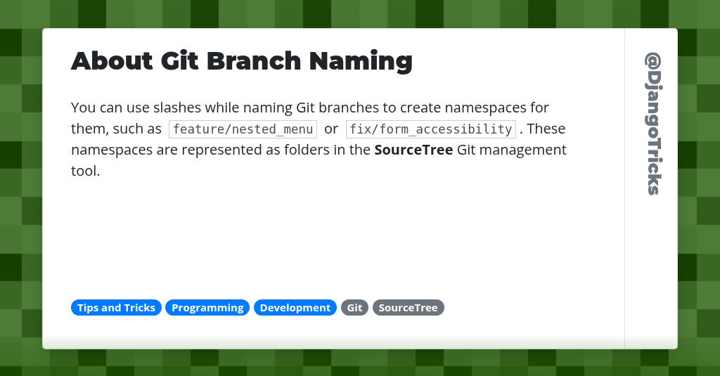 About Git Branch Naming