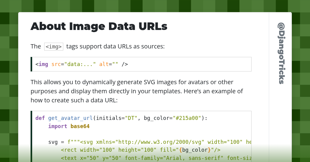 About Image Data URLs