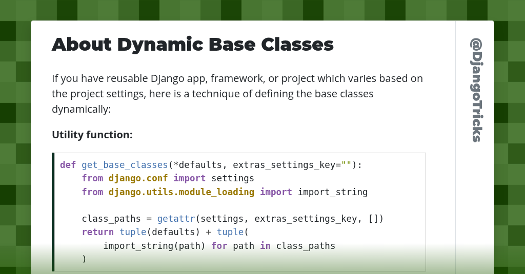 About Dynamic Base Classes