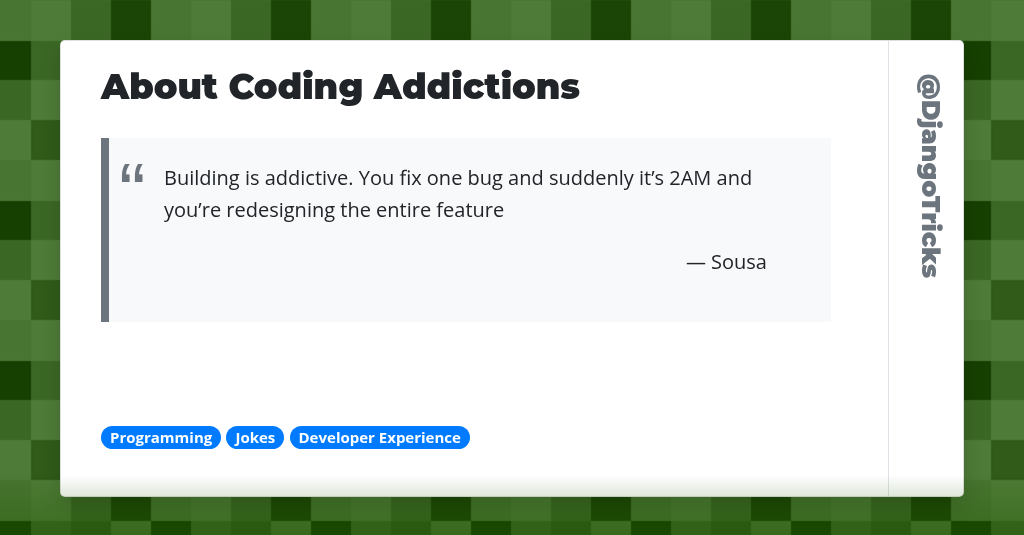 About Coding Addictions