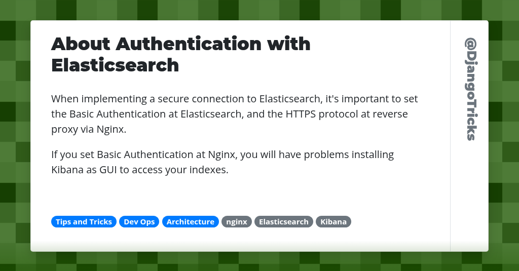 About Authentication with Elasticsearch