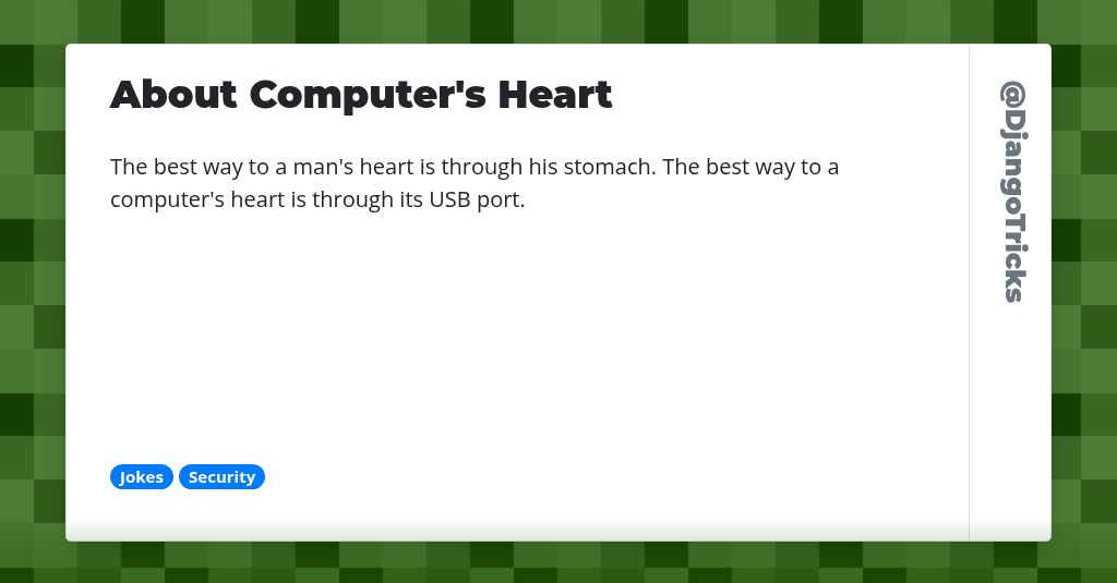 About Computer's Heart