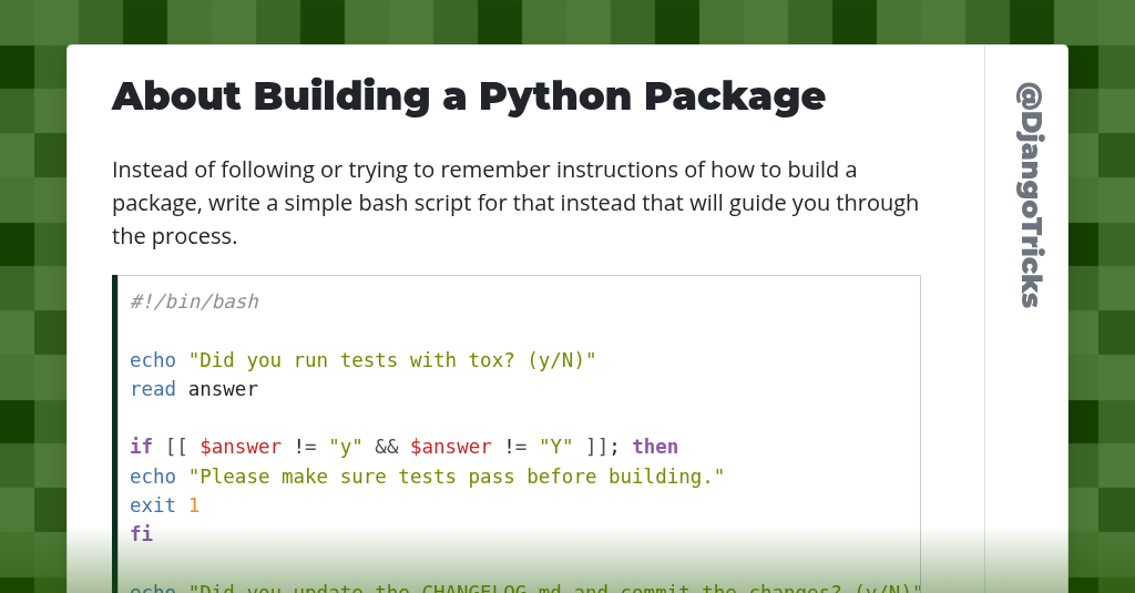 About Building a Python Package