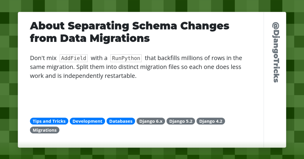 About Separating Schema Changes from Data Migrations